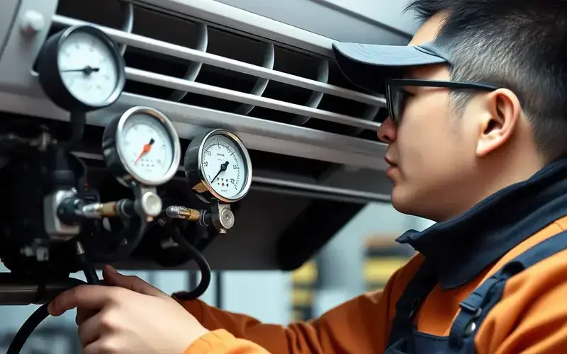 エアコン診断風景