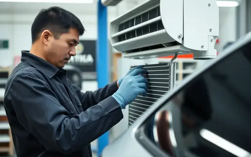 エアコン部品交換作業