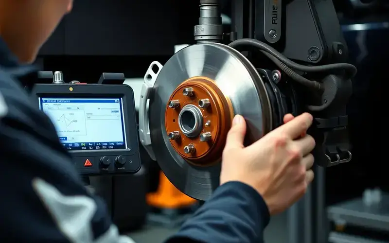 ブレーキ診断風景