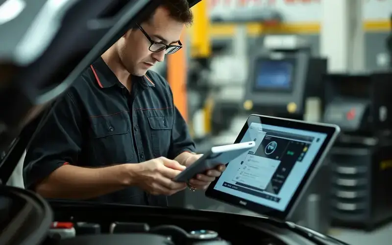 エンジン診断風景